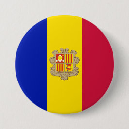 Flagge Andorras Button