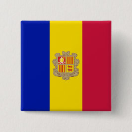 Flagge Andorras Button