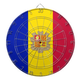 Flagge Andorras Dartscheibe