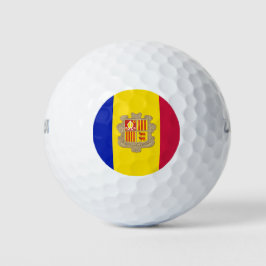 Flagge Andorras Golfball