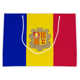Flagge Andorras Große Geschenktüte