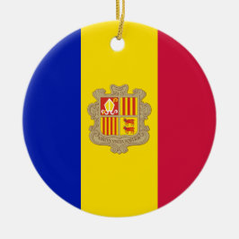 Flagge Andorras Keramik Ornament
