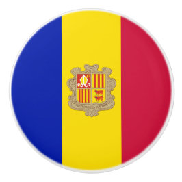 Flagge Andorras Keramikknauf