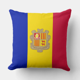Flagge Andorras Kissen