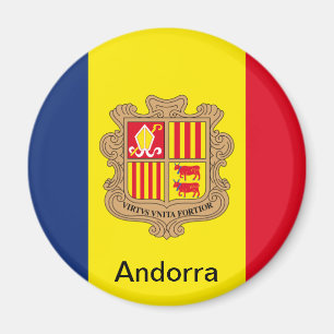 Flagge Andorras Magnet
