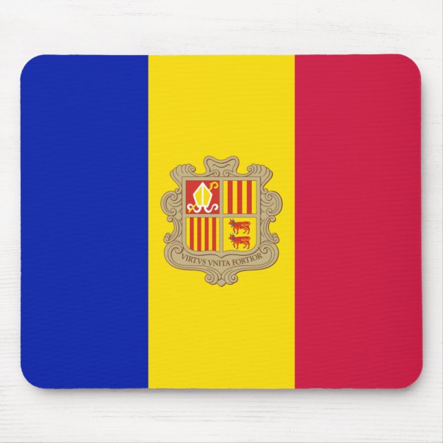 Flagge Andorras Mousepad (Vorne)