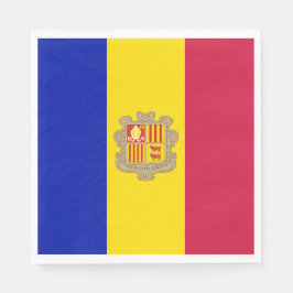 Flagge Andorras Serviette