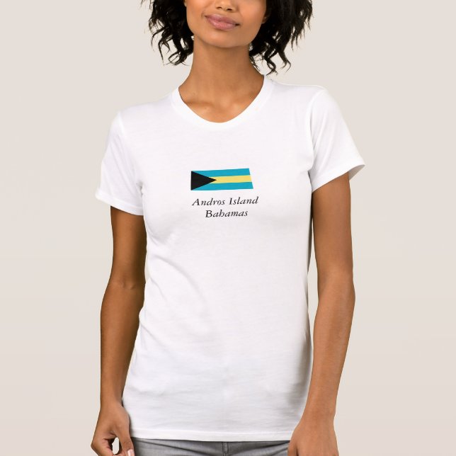 Flagge Andros-Insel-, Bahamas T-Shirt (Vorderseite)