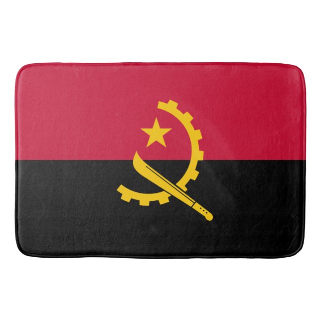 Flagge Angolas Badematte (Vorderseite)