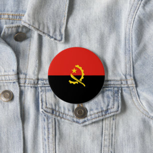 Flagge Angolas Button