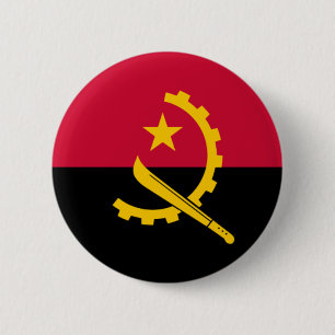 Flagge Angolas Button