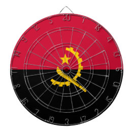 Flagge Angolas Dartscheibe