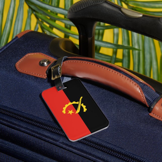 Flagge Angolas Gepäckanhänger (Vorderseite Insitu 1)