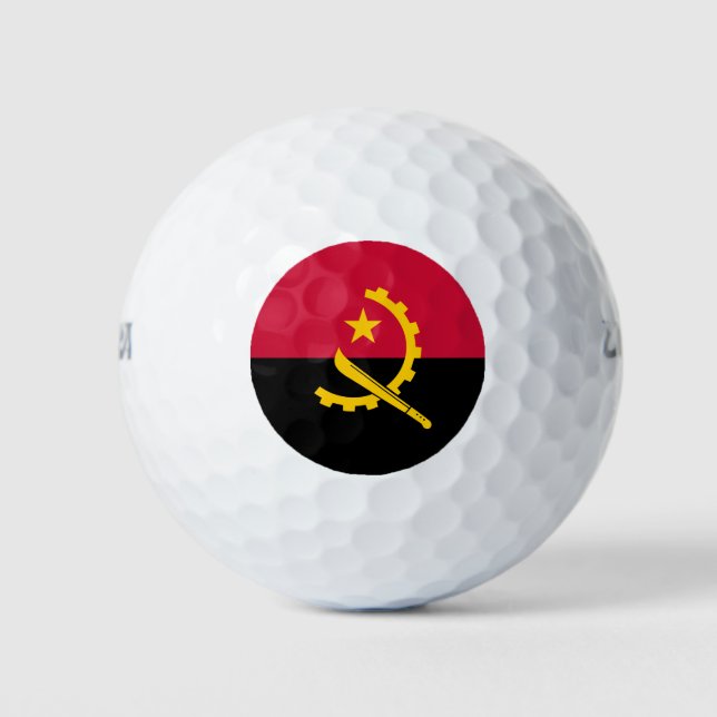 Flagge Angolas Golfball (Vorderseite)