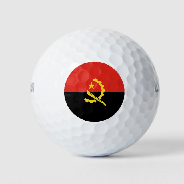 Flagge Angolas Golfball (Vorderseite)