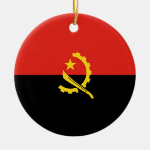 Flagge Angolas Keramik Ornament