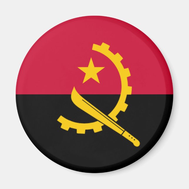 Flagge Angolas Magnet (Vorne)