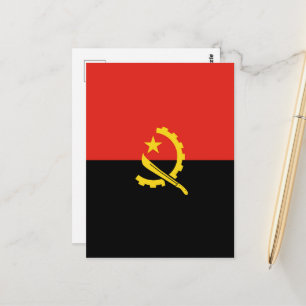 Flagge Angolas Postkarte