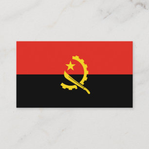 Flagge Angolas Visitenkarte
