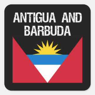 Flagge ANTIGUA UND BARBUDA Quadratischer Aufkleber