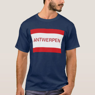Flagge Antwerpen Anvers Antwerpen Belgien T-Shirt