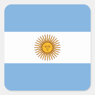 Flagge: Argentinien Quadratischer Aufkleber