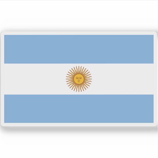 Flagge Argentiniens Aufkleber (Vorderseite)