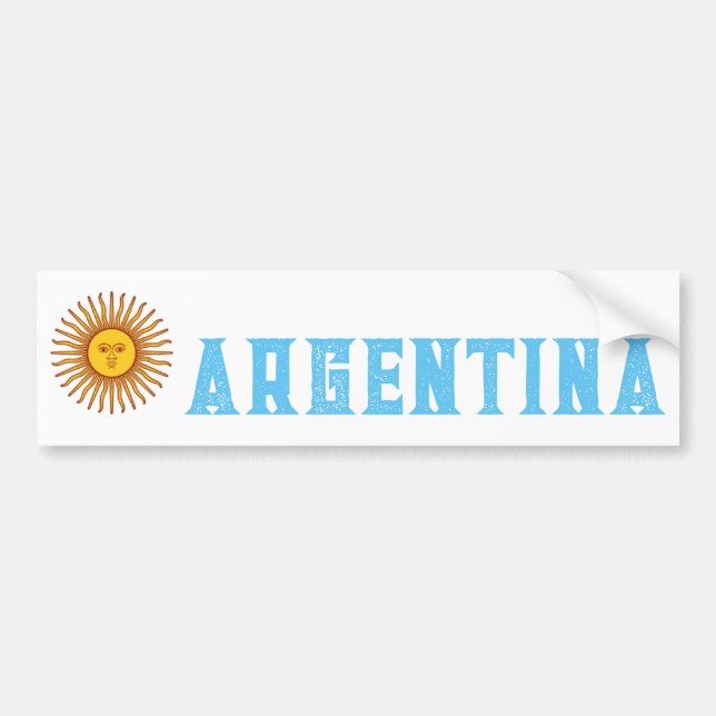 Flagge Argentiniens Autoaufkleber (Vorne)