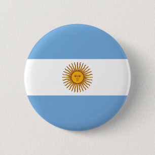 Flagge Argentiniens Button