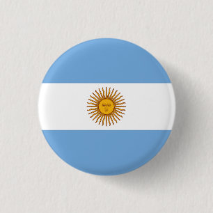 Flagge Argentiniens Button