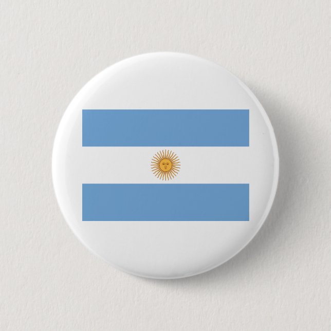 Flagge Argentiniens Button (Vorderseite)