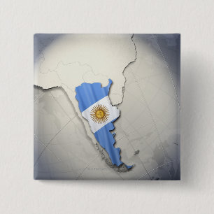 Flagge Argentiniens Button