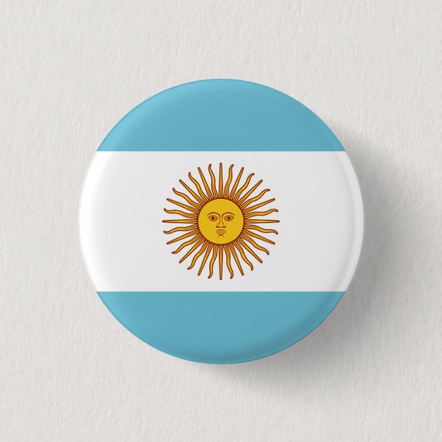 Flagge Argentiniens Button (Vorderseite)