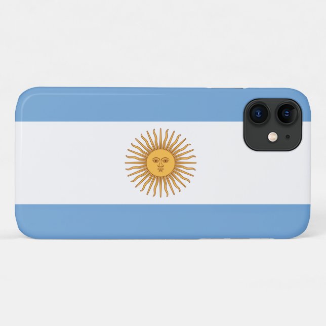 Flagge Argentiniens Case-Mate iPhone Hülle (Rückseite (Horizontal))