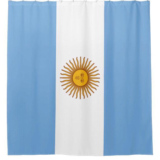 Flagge Argentiniens Duschvorhang (Vorderseite)