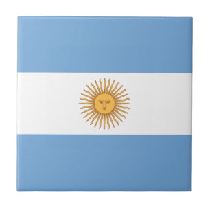 Flagge Argentiniens Fliese