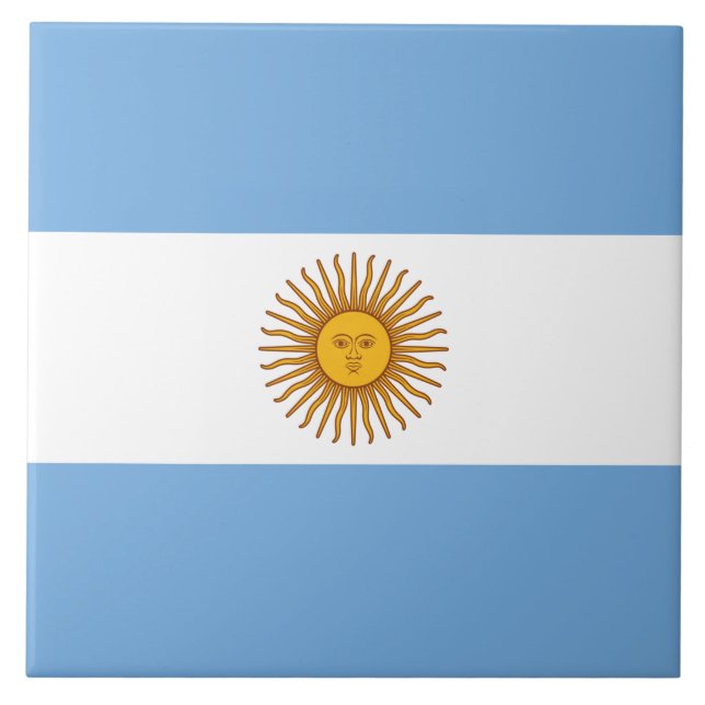 Flagge Argentiniens Fliese (Vorderseite)