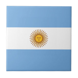 Flagge Argentiniens Fliese