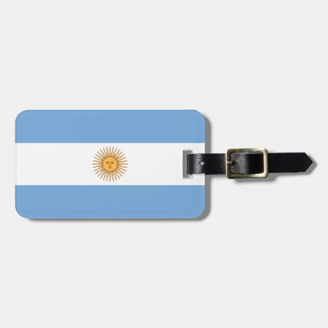 Flagge Argentiniens Gepäckanhänger (Vorderseite horizontal)