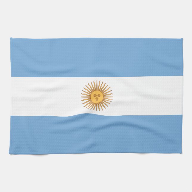 Flagge Argentiniens Geschirrtuch (Horizontal)