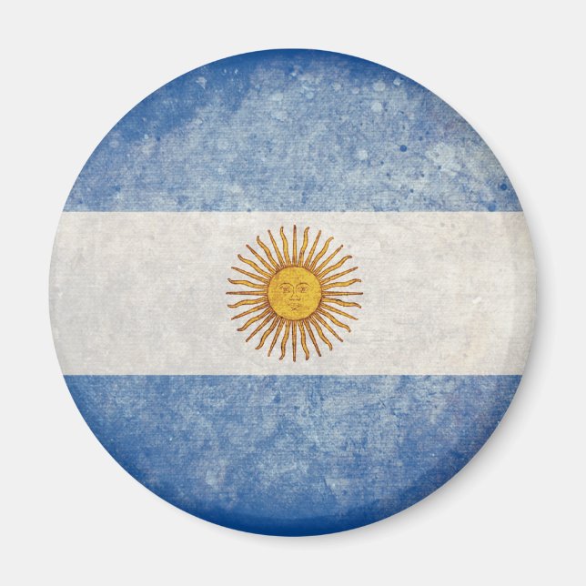 Flagge Argentiniens Magnet (Vorne)