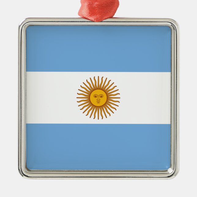 Flagge Argentiniens Ornament Aus Metall (Vorne)