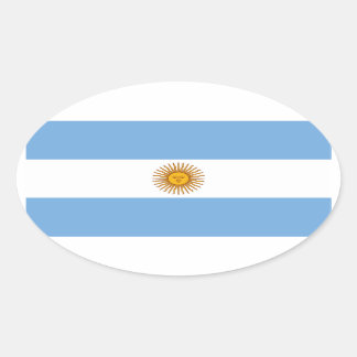 Flagge Argentiniens (Oval) Ovaler Aufkleber