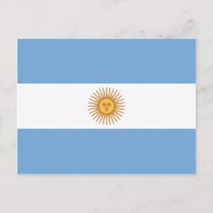 Flagge Argentiniens Postkarte