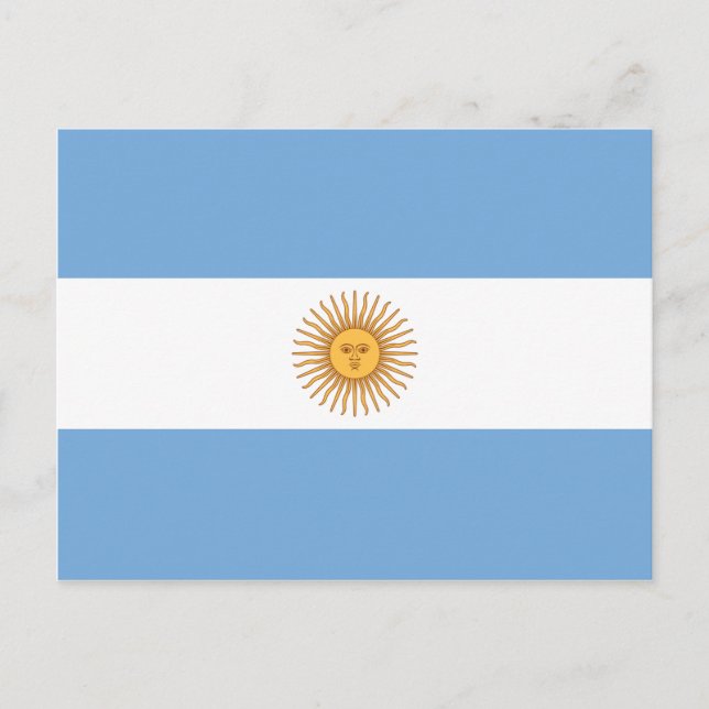 Flagge Argentiniens Postkarte (Vorderseite)