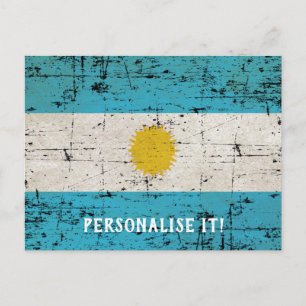 Flagge Argentiniens Postkarte
