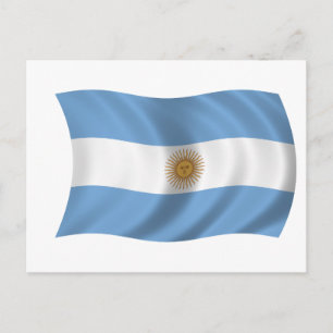 Flagge Argentiniens Postkarte