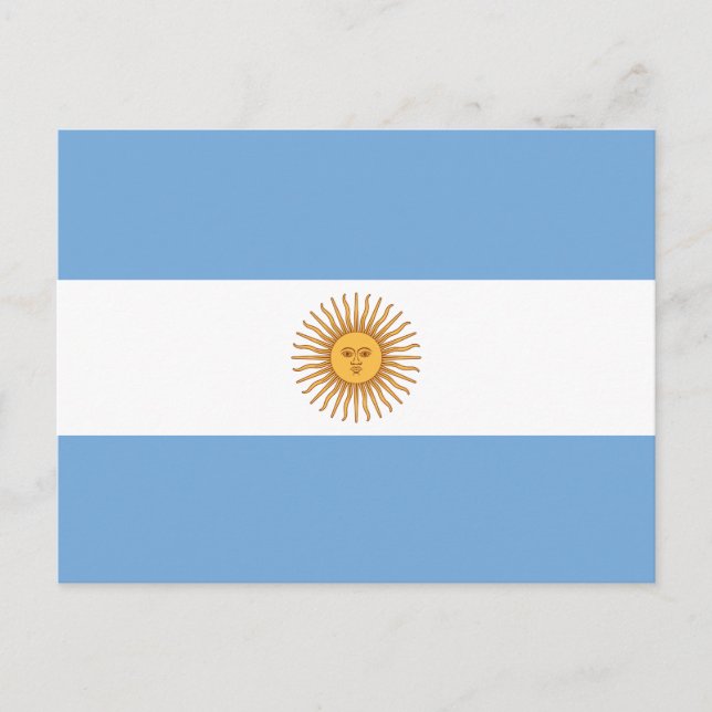 Flagge Argentiniens Postkarte (Vorderseite)