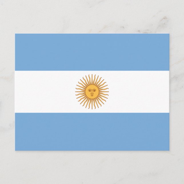 Flagge Argentiniens Postkarte (Vorderseite)