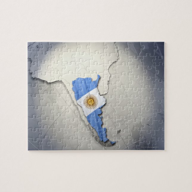 Flagge Argentiniens Puzzle (Horizontal)